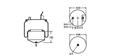 Air Suspension Spring Bag  For Trucks Service Assembly OEM 3171694