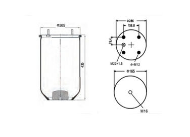 Spare Parts Suspension Supplier For Contitech 810MB Truck Air Springs