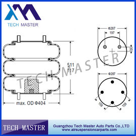 Trailer Firestone W01-358-7846 Air Lifting Bag Triple Convoluted Air Spring Industrial Air Bellow