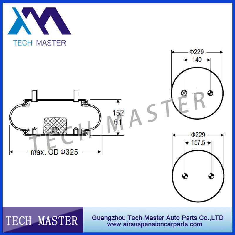 Car part air spring for truck Firestone single Convoluted Industrial air bellows spring W01-358-6994